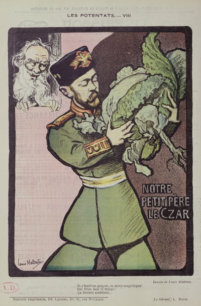 Zar Nikolaus II. und Tolstoi, 1902 von Louis Malteste